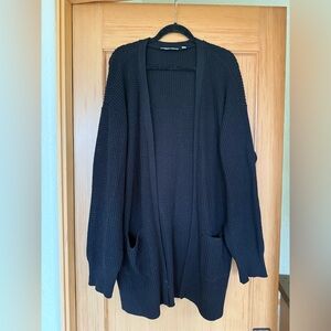Cyrus Black Open-Front Cardigan